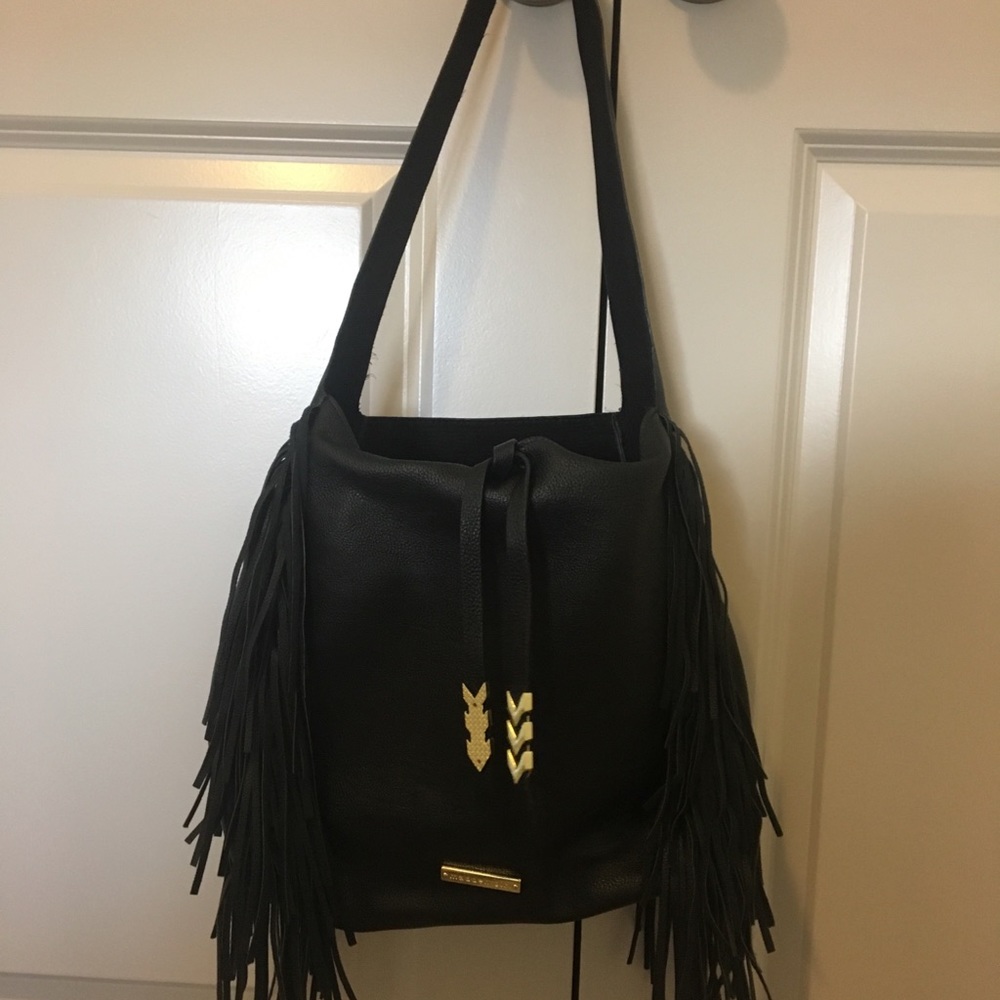 Black leather Steve madden shoulder bag